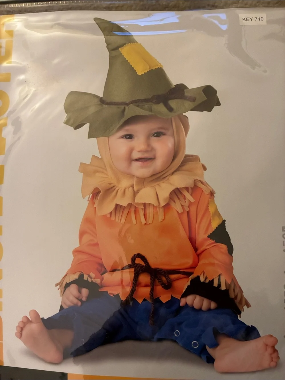 Silly Scarecrow Baby Halloween Costume - Size S 6/12 Months